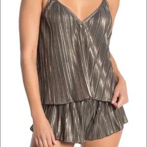 NWT Cosabella Gold Cami Pleated PJ Set